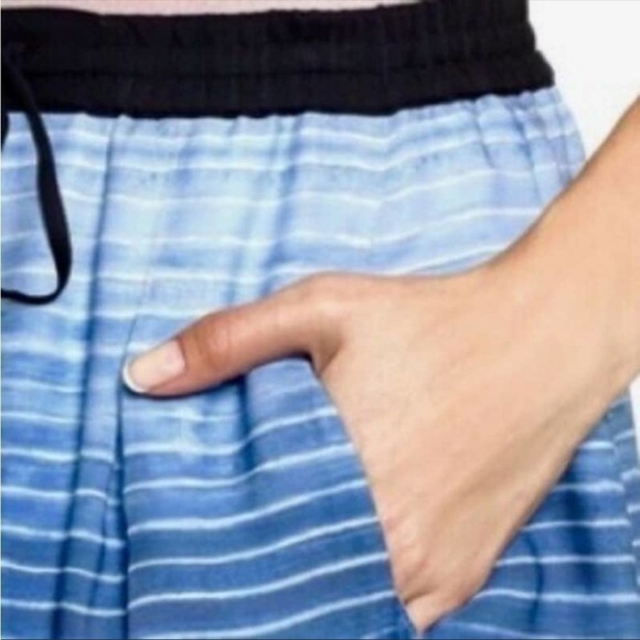 Vince Striped Ombre Print Silk Skirt - Picture 2 of 11